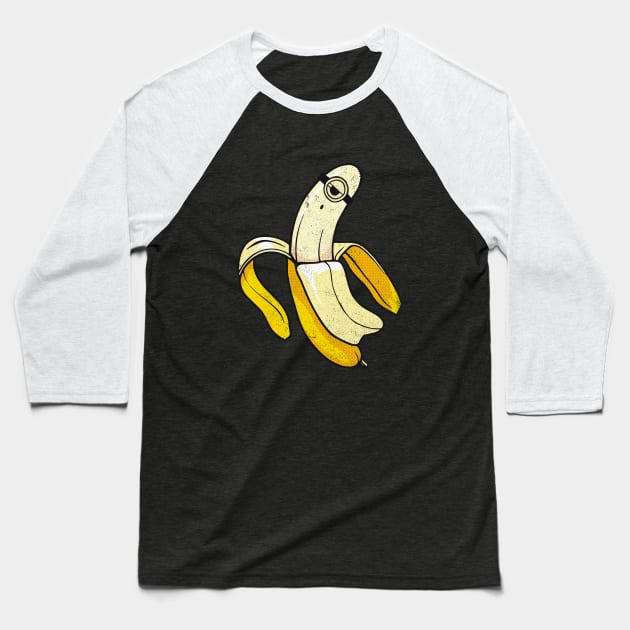 Banana Minion Ghost Baseball T-Shirt by Elefunk